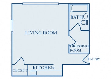 Studio, 1 bath, 385 sqft, $599