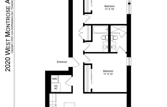 3 beds, 2 baths, 1,030 sqft, $3,995, Unit 2020-3B