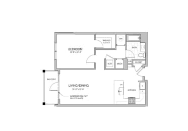 1 bed, 1 bath, 849 sqft, $2,675