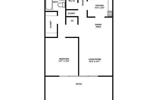 1 bed, 1 bath, 869 sqft, $2,055