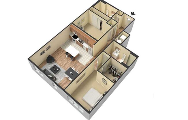 2 beds, 2 baths, 1,155 sqft, $2,095, Unit 651