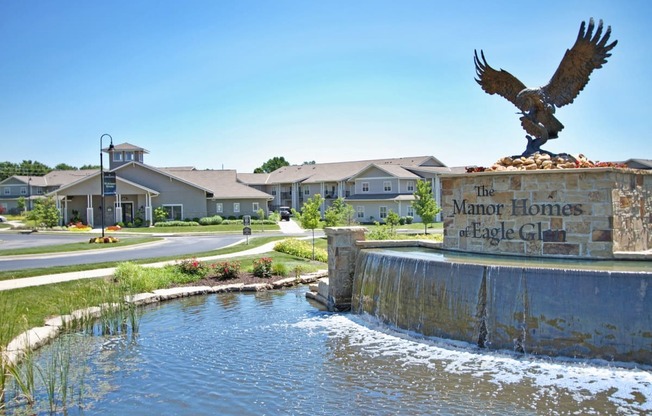 Elegant Property Entrance at The Manor Homes of Eagle Glen, Raymore, MO