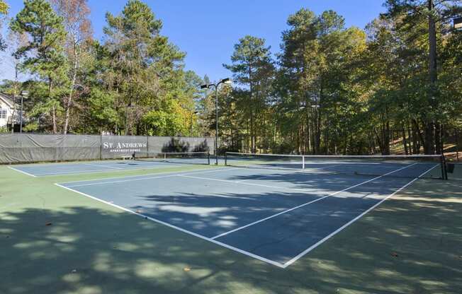 Tennis Court located at St. Andrews Apartments in Johns Creek, GA 30022
