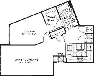 1 bed, 1 bath, 782 sqft, $1,810