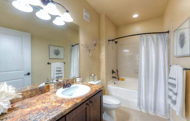 a bathroom with a sink toilet and bathtub  at Cabana Club - Galleria Club, Jacksonville