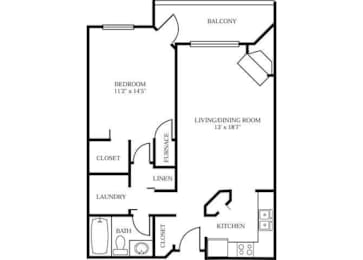 1 bed, 1 bath, 744 sqft, $1,704
