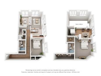 2 beds, 3 baths, 1,385 sqft, $2,100