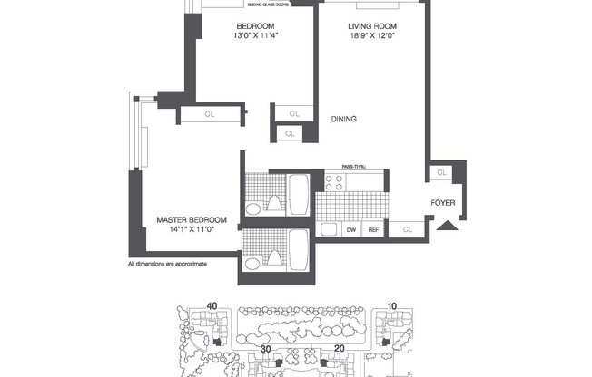 2 beds, 2 baths, 910 sqft, $4,800, Unit 3N