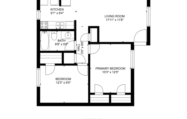 2 beds, 1 bath, 725 sqft, $1,090