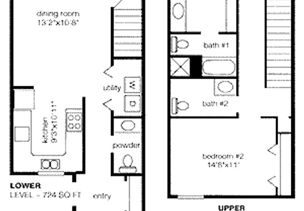 2 beds, 2.5 baths, 1,497 sqft, $2,050, Unit Z114