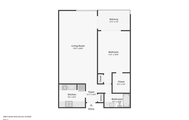 1 bed, 1 bath, 700 sqft, $2,148, Unit 4240.204