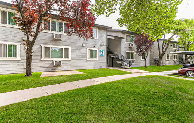 our apartments showcase a beautiful lawn