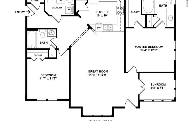 2 beds, 2 baths, 1,215 sqft, $1,802