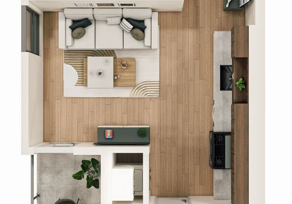 1 bed, 1 bath, $2,670, Unit 202