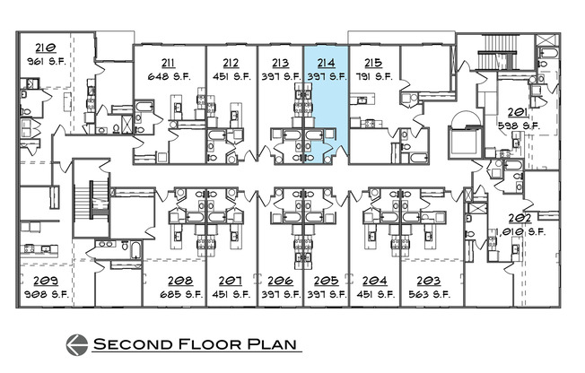 Studio, 1 bath, 408 sqft, $1,650, Unit 214