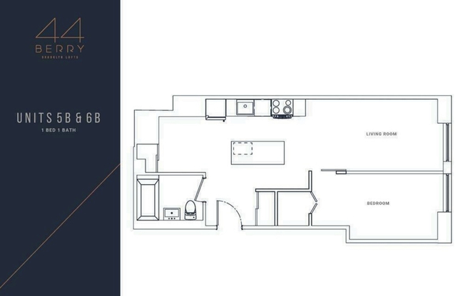 1 bed, 1 bath, $5,250, Unit 6B
