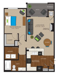 1 bed, 1 bath, 810 sqft, $1,574