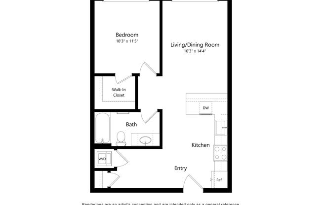 1 bed, 1 bath, 641 sqft, $2,560, Unit 306