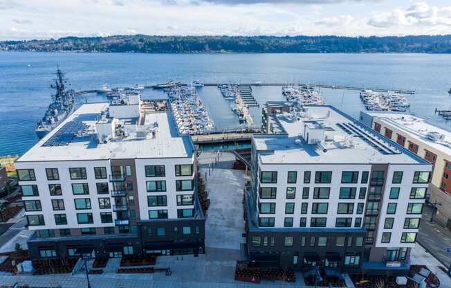 Aerial View Of Buildings at Marina Square, Bremerton, Washington