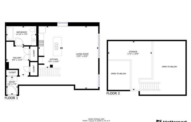 1 bed, 1 bath, 943 sqft, $1,424, Unit 3301-103