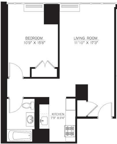 1 bed, 1 bath, 726 sqft, $4,044, Unit 05A