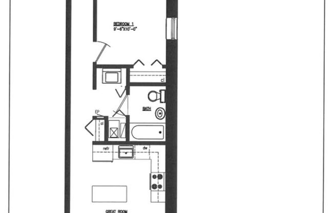 2 beds, 1 bath, $1,950, Unit 4007 #E