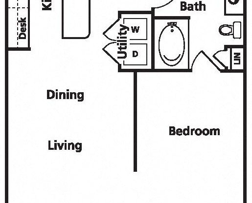 1 bed, 1 bath, $1,337