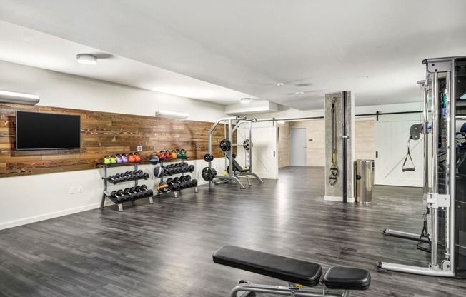 Fully-Equipped Fitness Center at The Whittaker, 4755 Fauntleroy Way, Washington
