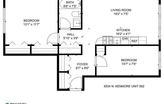 2 beds, 1 bath, 690 sqft, $2,250, Unit 502