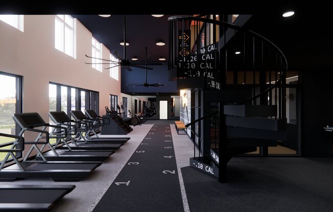 Take in neighborhood views through oversized windows while working out in the 24/7, club-quality fitness studio.