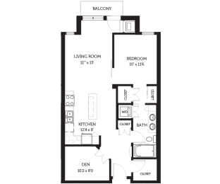 1 bed, 1 bath, $1,510