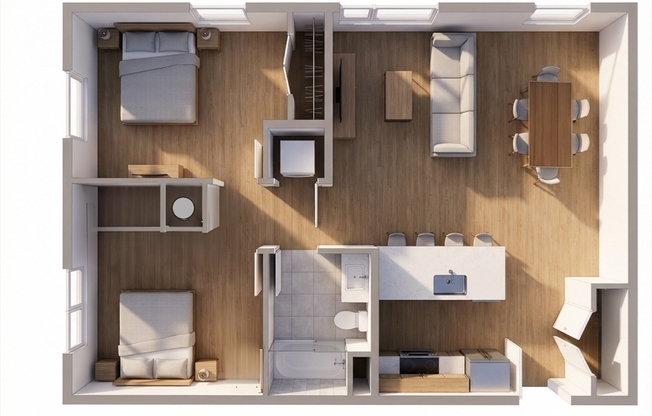 2 beds, 1 bath, 905 sqft, $4,000, Unit 310