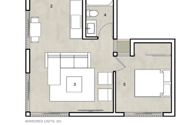 1 bed, 1 bath, 535 sqft, $2,725, Unit 301