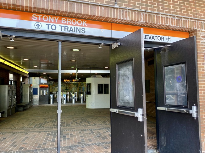 Stony Brook Orange Line Station in Jamaica Plain