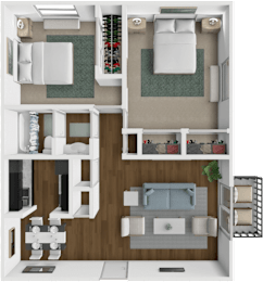 2 beds, 1 bath, 901 sqft, $975