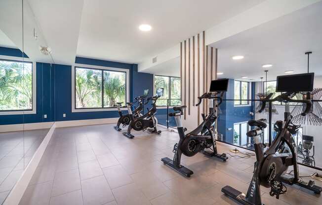 open gym with cardio machines at Magnolia Square, Florida