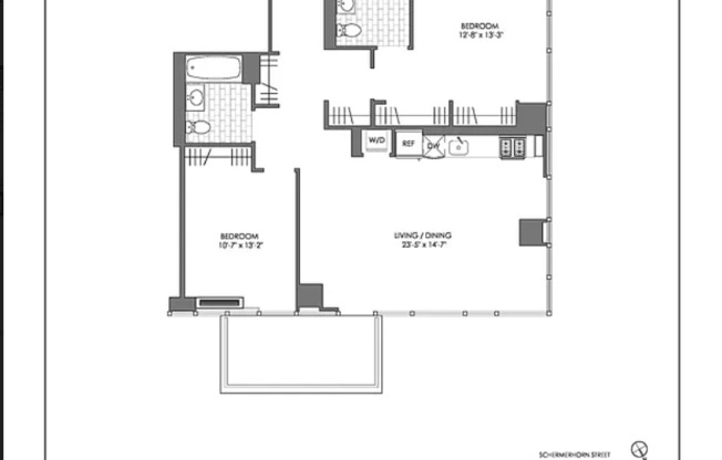 2 beds, 2 baths, $7,225, Unit 1904