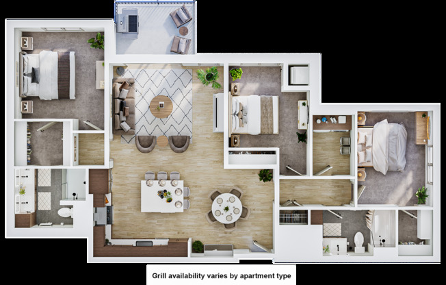 3 beds, 2 baths, 1,517 sqft, $3,770, Unit 218