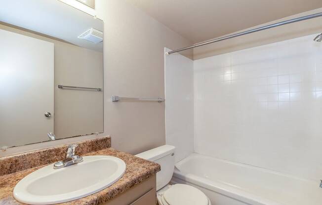 2x1 East Bathroom at Raintree Apartments, Topeka, KS