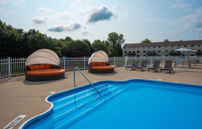 the swimming pool at our hotel