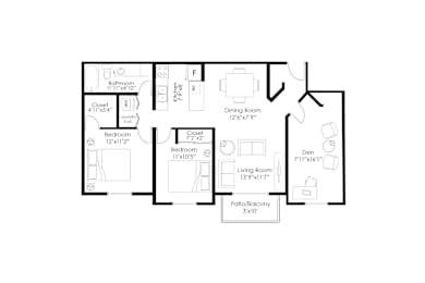 2 beds, 1 bath, 1,150 sqft, $1,460