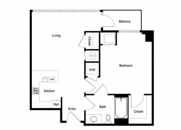 1 bed, 1 bath, 700 sqft, $1,959