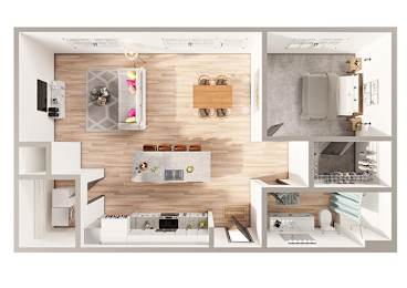 1 bed, 1 bath, 900 sqft, $1,541