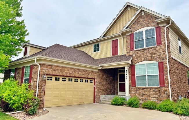 Welcome to Serenity Ridge Corner Lot 3 Bed + Bonus Room 2.5 Bath 2 Car Garage in Cherry Creek Schools