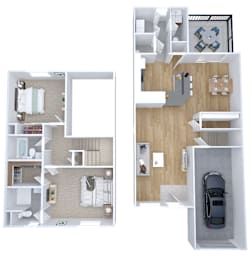 2 beds, 2.5 baths, 1,458 sqft, $2,028