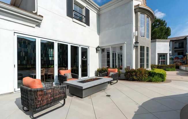 Outdoor Patio with Fire Table