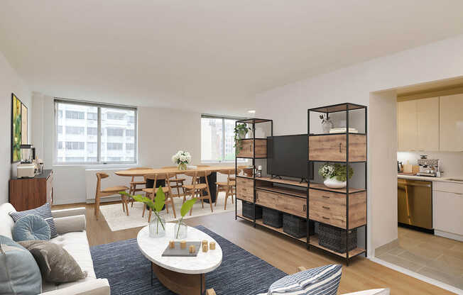 Living Room with Hard Surface Flooring