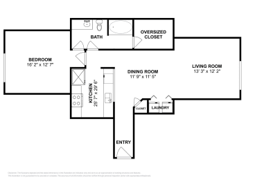 1 bed, 1 bath, 819 sqft, $1,213