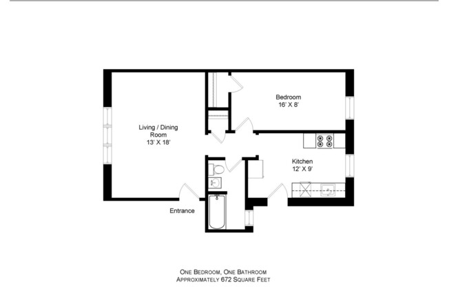 1 bed, 1 bath, 675 sqft, $1,650, Unit 48102A