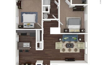 2 beds, 1 bath, 900 sqft, $944